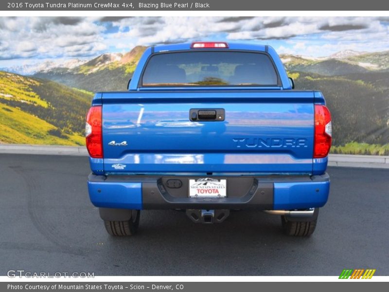 Blazing Blue Pearl / Black 2016 Toyota Tundra Platinum CrewMax 4x4