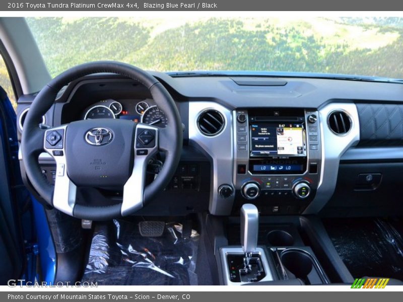 Blazing Blue Pearl / Black 2016 Toyota Tundra Platinum CrewMax 4x4