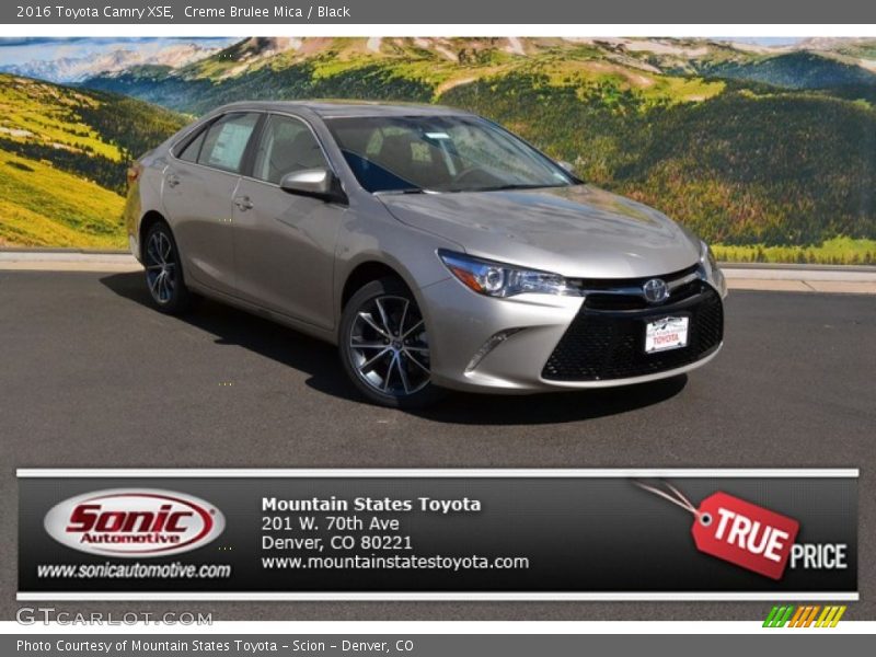 Creme Brulee Mica / Black 2016 Toyota Camry XSE