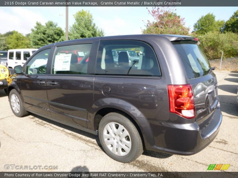 Granite Crystal Metallic / Black/Light Graystone 2016 Dodge Grand Caravan American Value Package