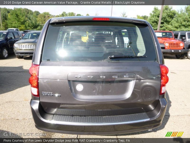 Granite Crystal Metallic / Black/Light Graystone 2016 Dodge Grand Caravan American Value Package
