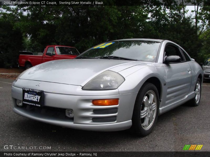 Sterling Silver Metallic / Black 2002 Mitsubishi Eclipse GT Coupe