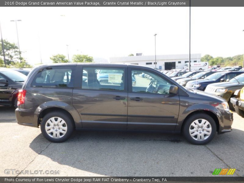 Granite Crystal Metallic / Black/Light Graystone 2016 Dodge Grand Caravan American Value Package