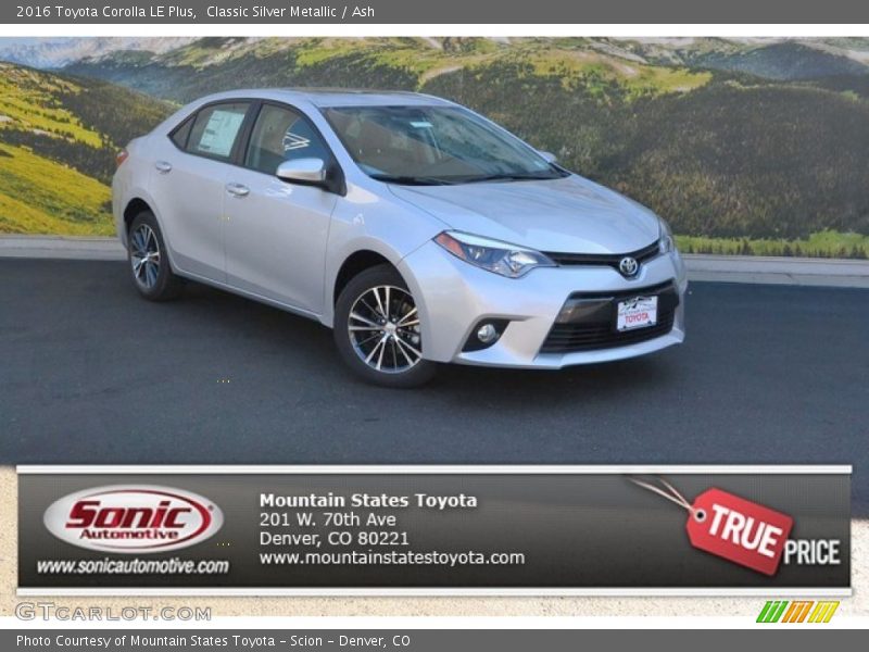 Classic Silver Metallic / Ash 2016 Toyota Corolla LE Plus