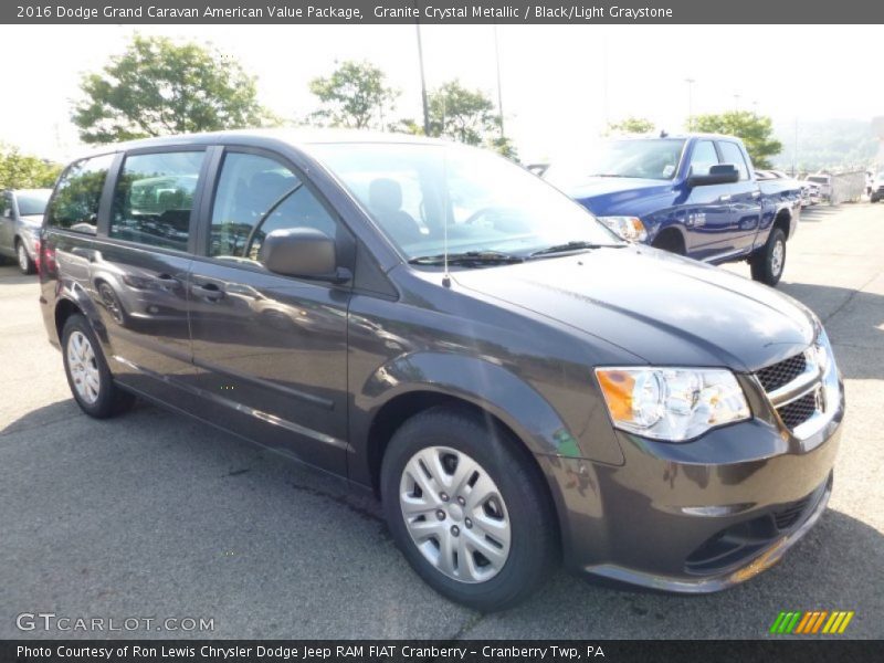Granite Crystal Metallic / Black/Light Graystone 2016 Dodge Grand Caravan American Value Package