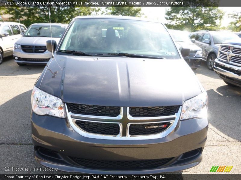 Granite Crystal Metallic / Black/Light Graystone 2016 Dodge Grand Caravan American Value Package