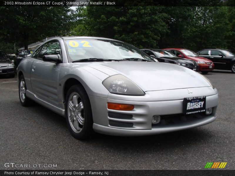 Sterling Silver Metallic / Black 2002 Mitsubishi Eclipse GT Coupe