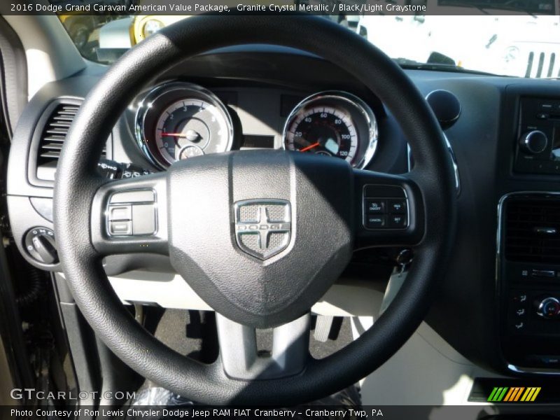 Granite Crystal Metallic / Black/Light Graystone 2016 Dodge Grand Caravan American Value Package