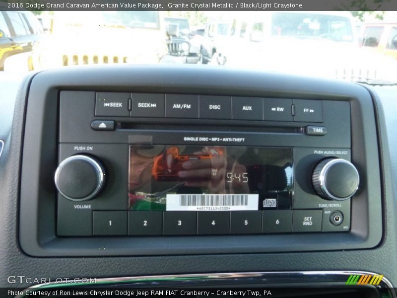 Granite Crystal Metallic / Black/Light Graystone 2016 Dodge Grand Caravan American Value Package