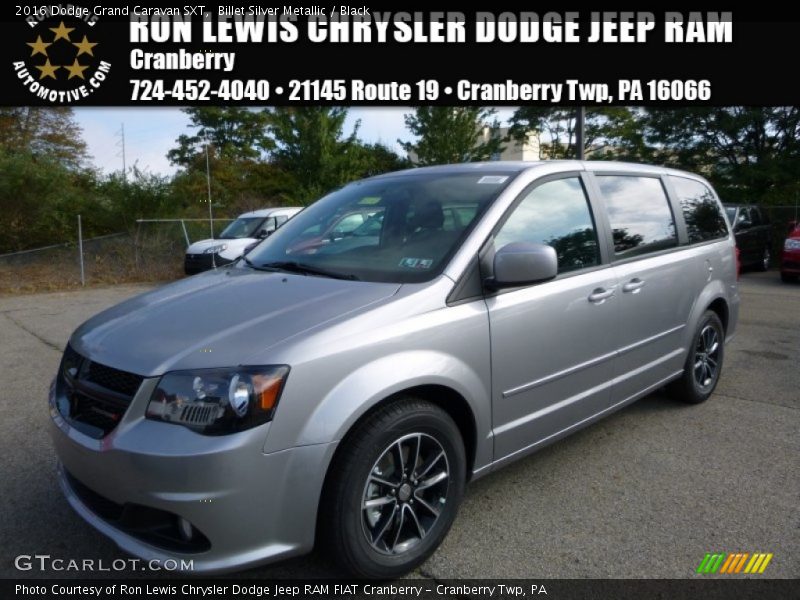 Billet Silver Metallic / Black 2016 Dodge Grand Caravan SXT