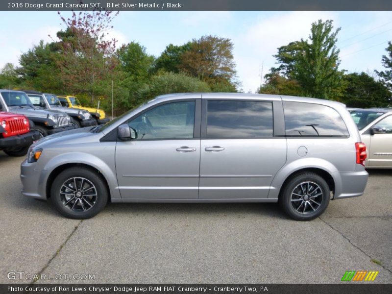 Billet Silver Metallic / Black 2016 Dodge Grand Caravan SXT
