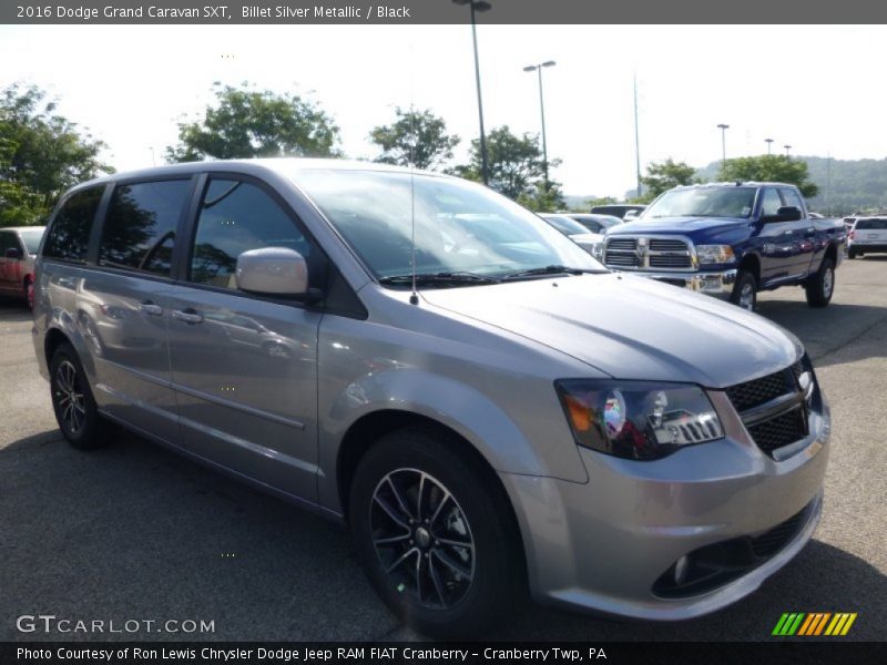 Billet Silver Metallic / Black 2016 Dodge Grand Caravan SXT