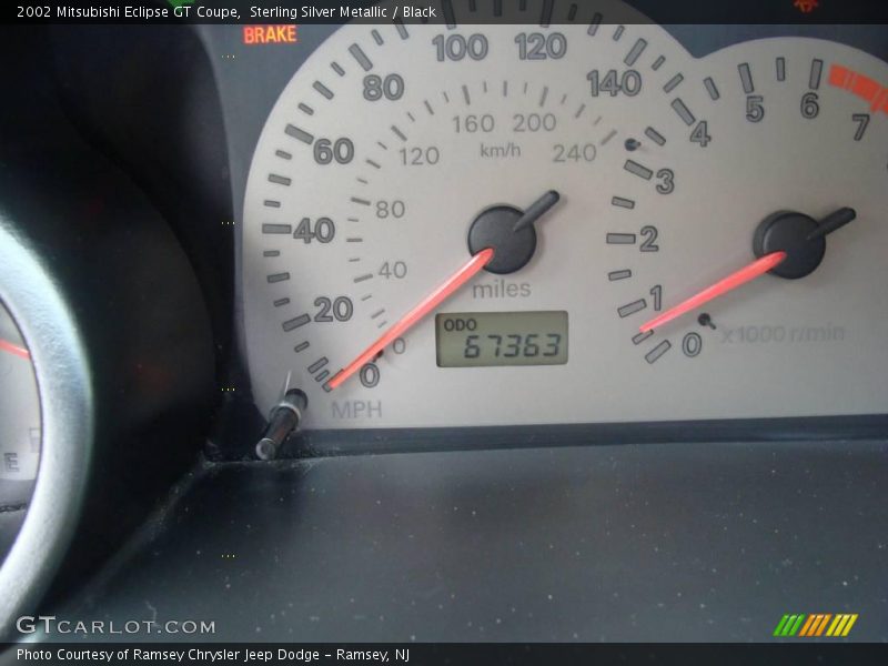 Sterling Silver Metallic / Black 2002 Mitsubishi Eclipse GT Coupe