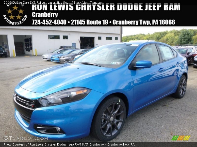 Laser Blue Pearl / Black/Light Tungsten 2016 Dodge Dart SXT Rallye