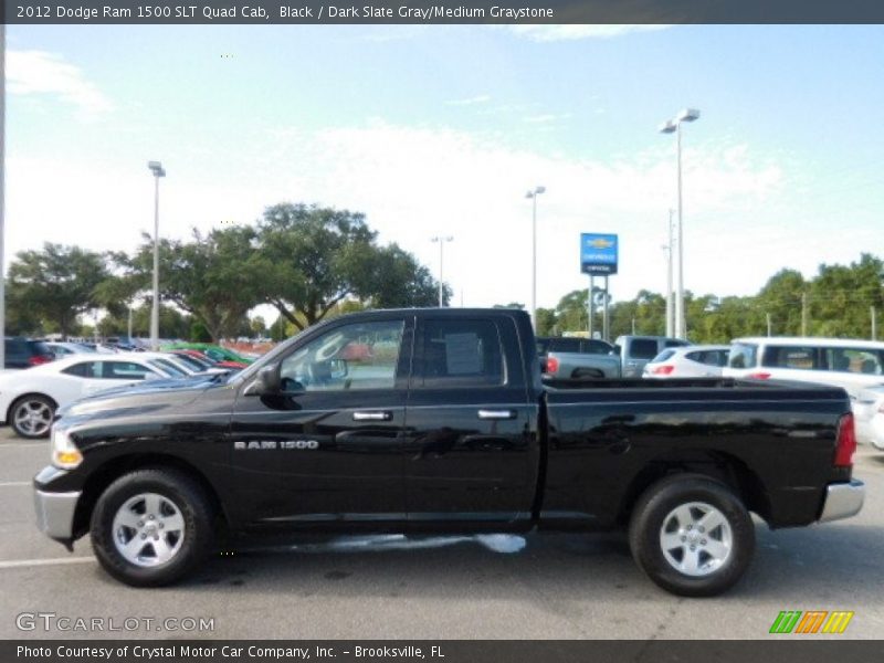 Black / Dark Slate Gray/Medium Graystone 2012 Dodge Ram 1500 SLT Quad Cab
