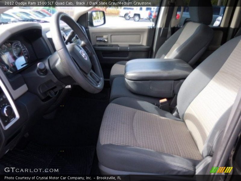 Black / Dark Slate Gray/Medium Graystone 2012 Dodge Ram 1500 SLT Quad Cab