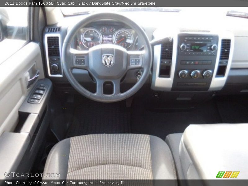Black / Dark Slate Gray/Medium Graystone 2012 Dodge Ram 1500 SLT Quad Cab