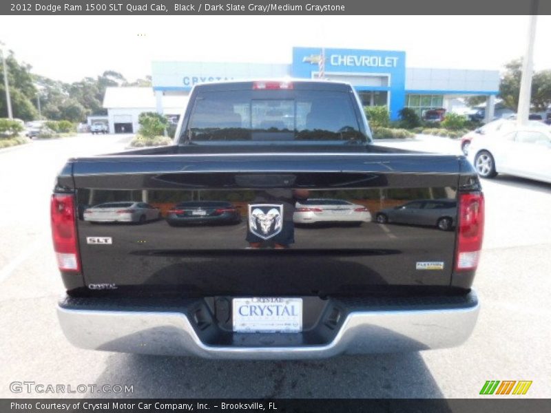 Black / Dark Slate Gray/Medium Graystone 2012 Dodge Ram 1500 SLT Quad Cab