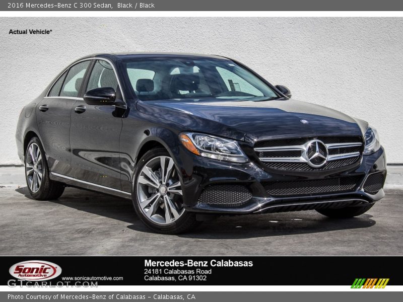 Black / Black 2016 Mercedes-Benz C 300 Sedan
