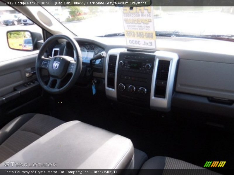 Black / Dark Slate Gray/Medium Graystone 2012 Dodge Ram 1500 SLT Quad Cab