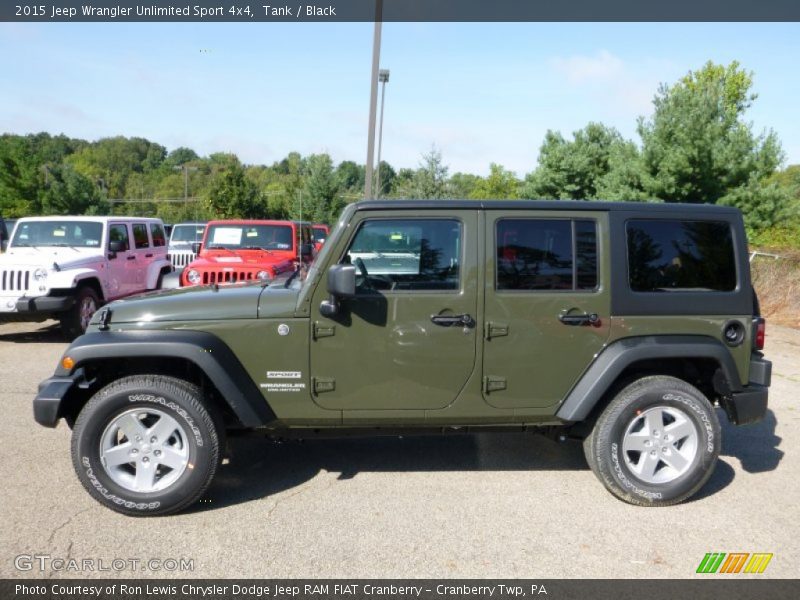 Tank / Black 2015 Jeep Wrangler Unlimited Sport 4x4