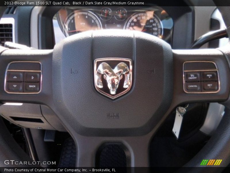 Black / Dark Slate Gray/Medium Graystone 2012 Dodge Ram 1500 SLT Quad Cab