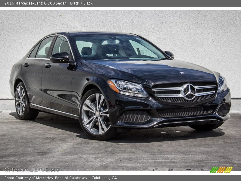 Black / Black 2016 Mercedes-Benz C 300 Sedan
