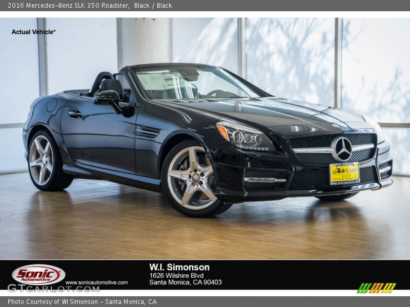 Black / Black 2016 Mercedes-Benz SLK 350 Roadster