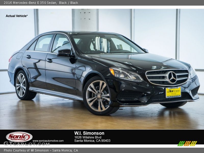 Black / Black 2016 Mercedes-Benz E 350 Sedan