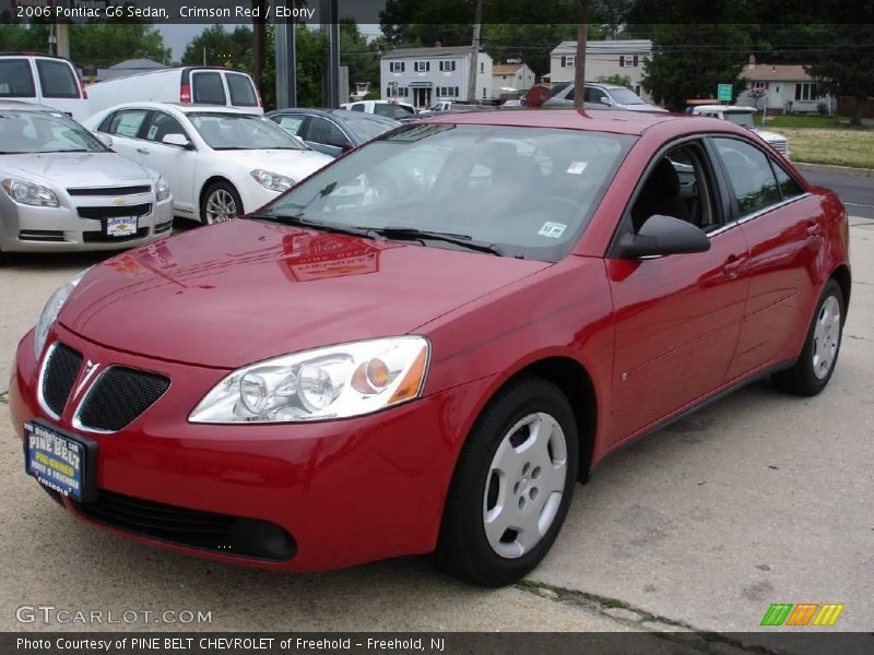 Crimson Red / Ebony 2006 Pontiac G6 Sedan