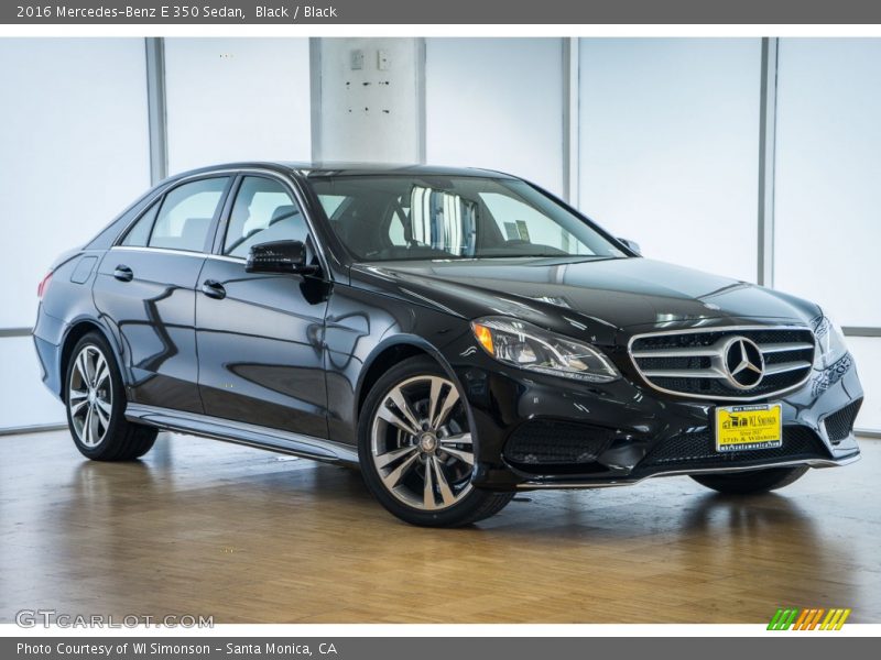 Black / Black 2016 Mercedes-Benz E 350 Sedan