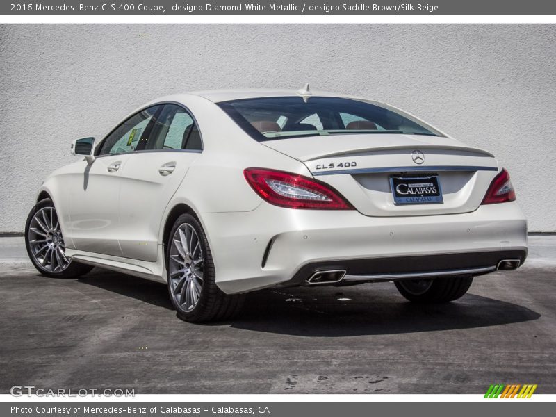 designo Diamond White Metallic / designo Saddle Brown/Silk Beige 2016 Mercedes-Benz CLS 400 Coupe