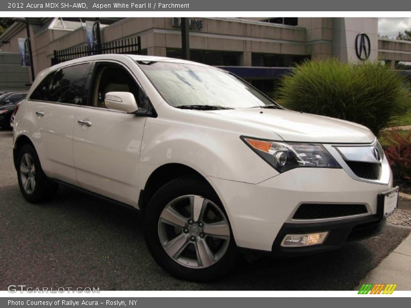 Aspen White Pearl II / Parchment 2012 Acura MDX SH-AWD