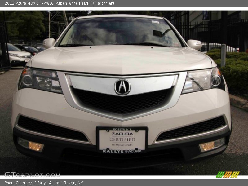 Aspen White Pearl II / Parchment 2012 Acura MDX SH-AWD