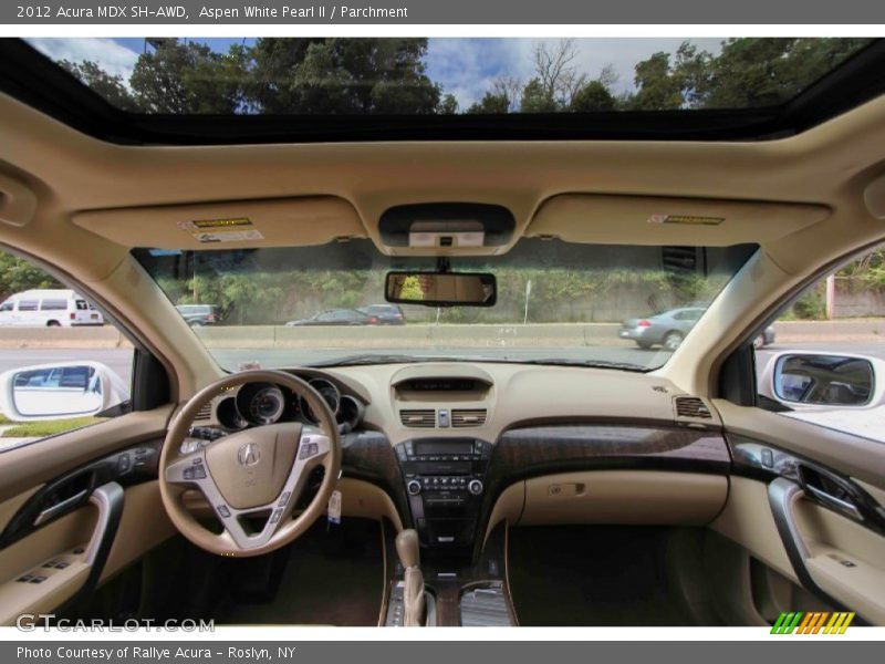 Aspen White Pearl II / Parchment 2012 Acura MDX SH-AWD