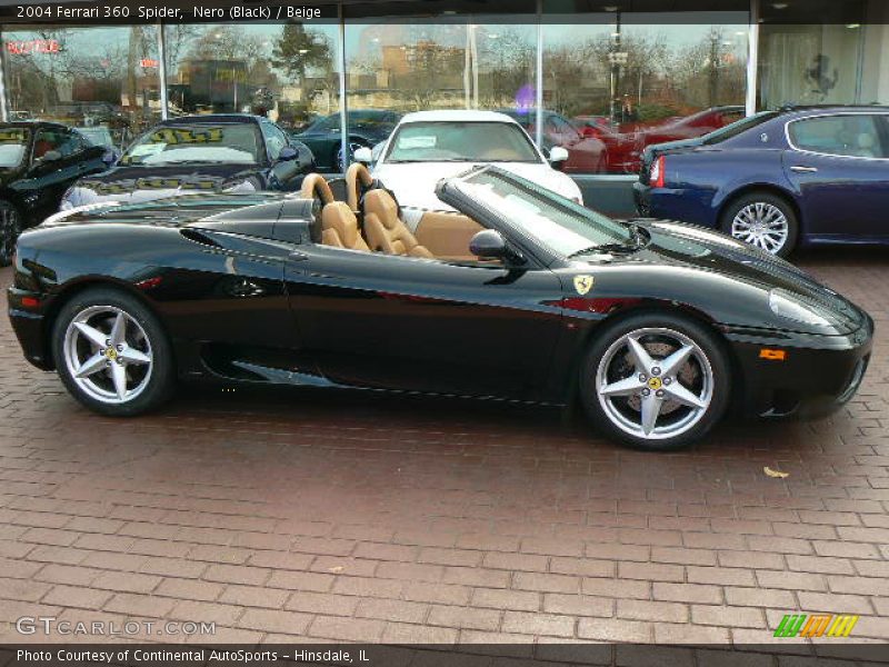 Nero (Black) / Beige 2004 Ferrari 360  Spider