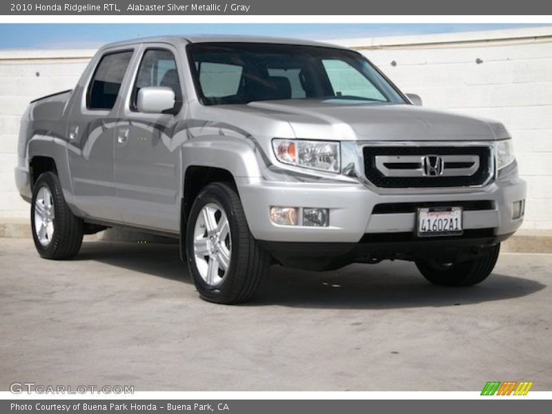 Alabaster Silver Metallic / Gray 2010 Honda Ridgeline RTL