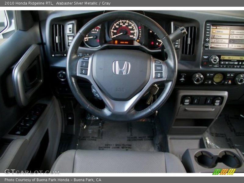 Alabaster Silver Metallic / Gray 2010 Honda Ridgeline RTL