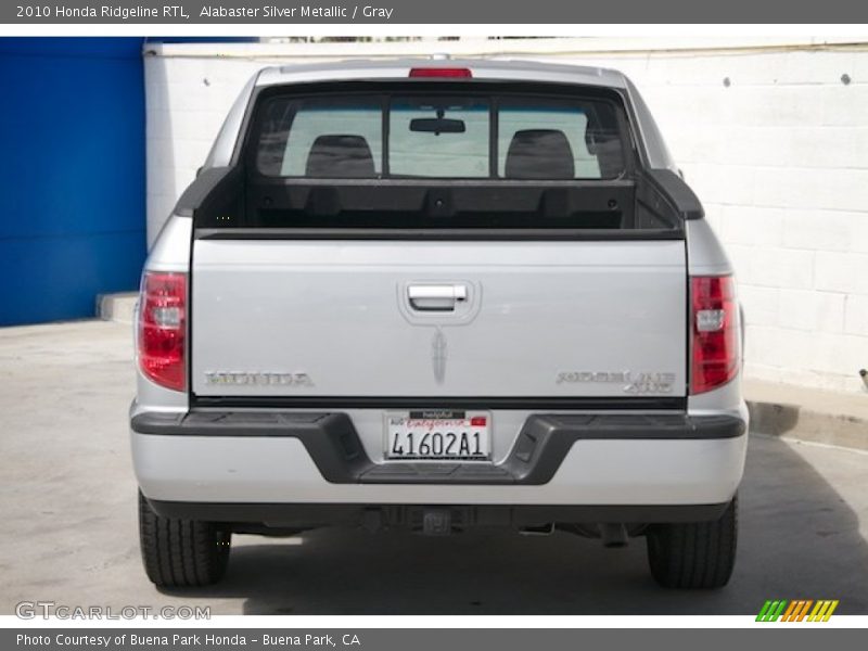 Alabaster Silver Metallic / Gray 2010 Honda Ridgeline RTL