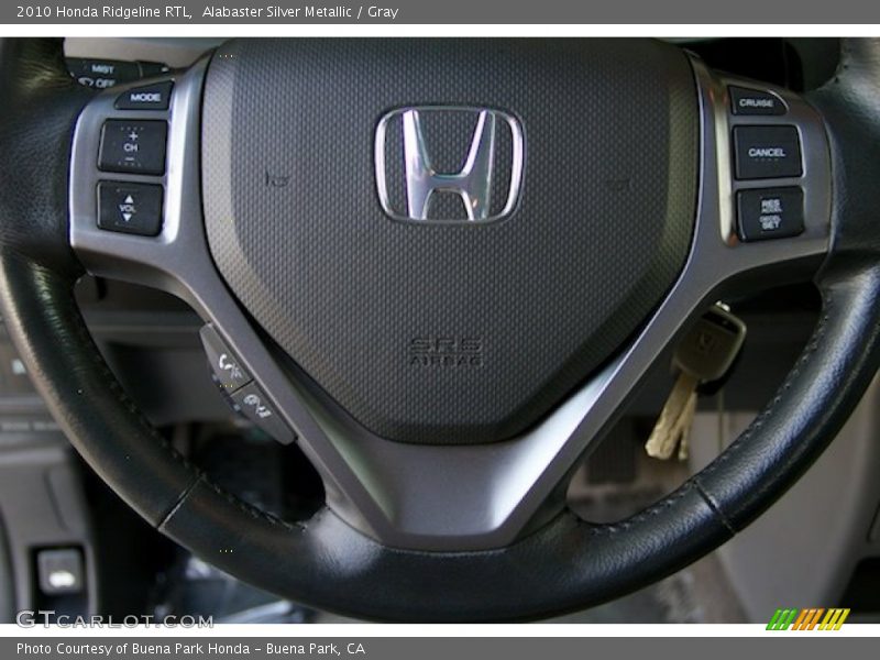 Alabaster Silver Metallic / Gray 2010 Honda Ridgeline RTL