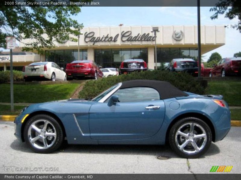 Bluestone / Black 2008 Saturn Sky Red Line Roadster