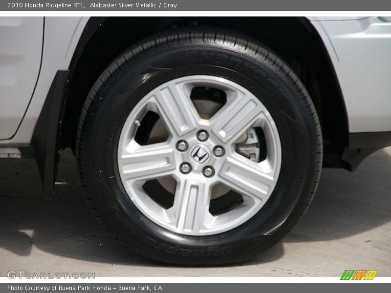 Alabaster Silver Metallic / Gray 2010 Honda Ridgeline RTL