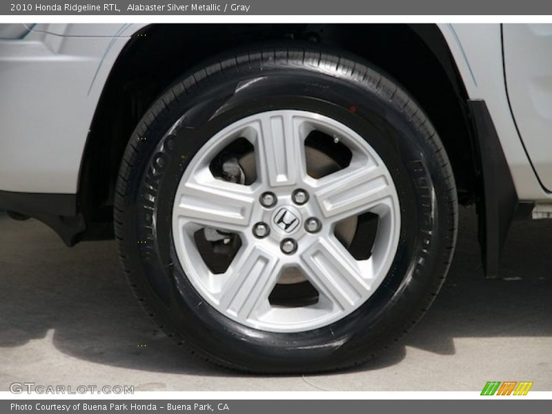 Alabaster Silver Metallic / Gray 2010 Honda Ridgeline RTL