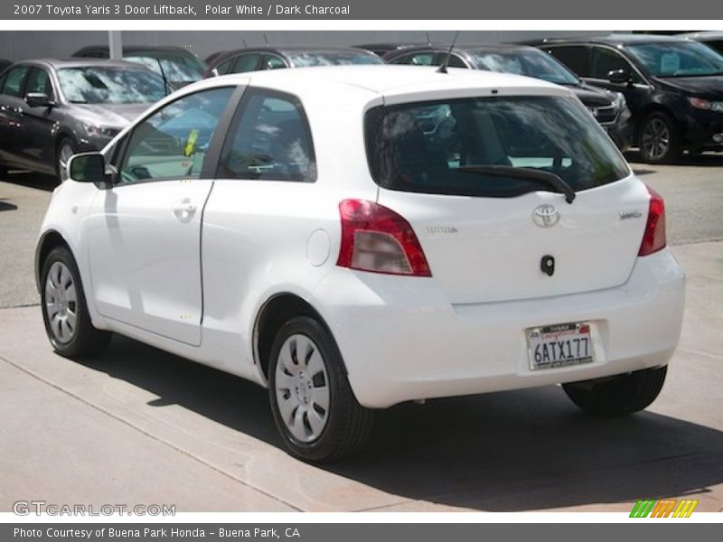 Polar White / Dark Charcoal 2007 Toyota Yaris 3 Door Liftback