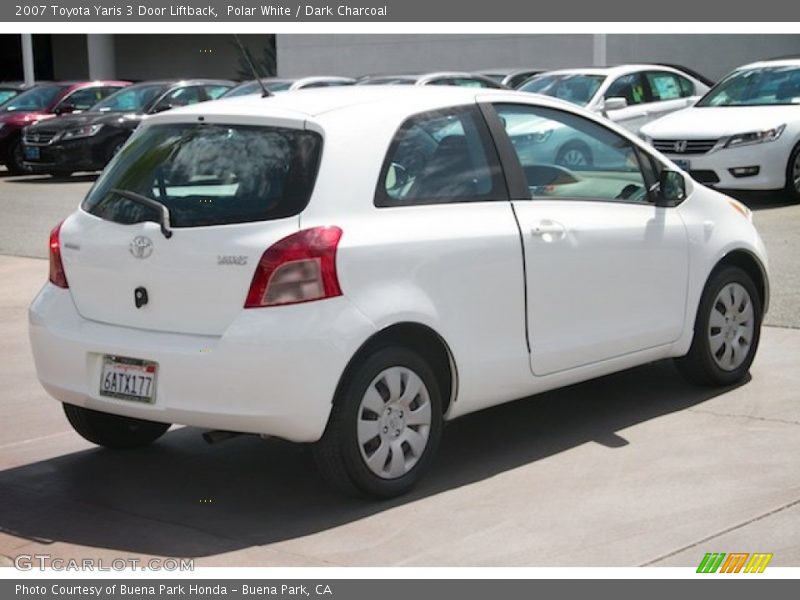 Polar White / Dark Charcoal 2007 Toyota Yaris 3 Door Liftback