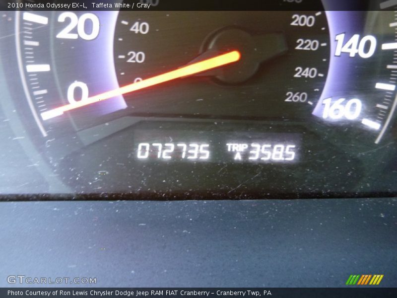 Taffeta White / Gray 2010 Honda Odyssey EX-L