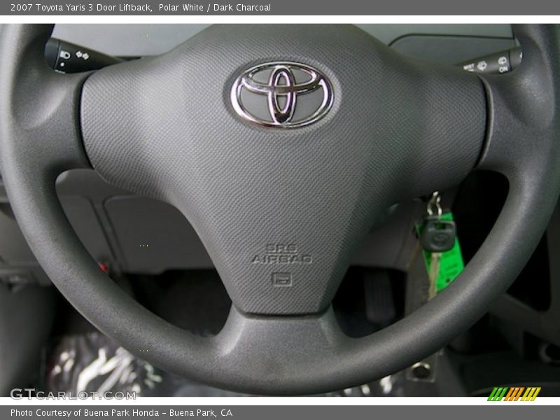 Polar White / Dark Charcoal 2007 Toyota Yaris 3 Door Liftback