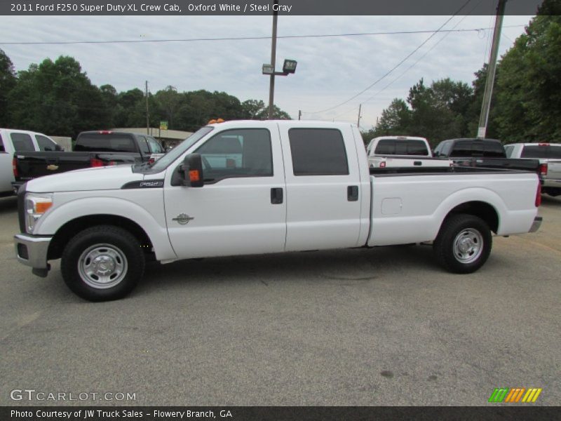 Oxford White / Steel Gray 2011 Ford F250 Super Duty XL Crew Cab