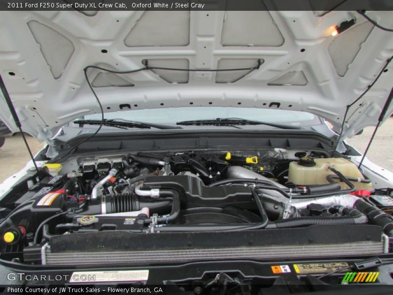 Oxford White / Steel Gray 2011 Ford F250 Super Duty XL Crew Cab