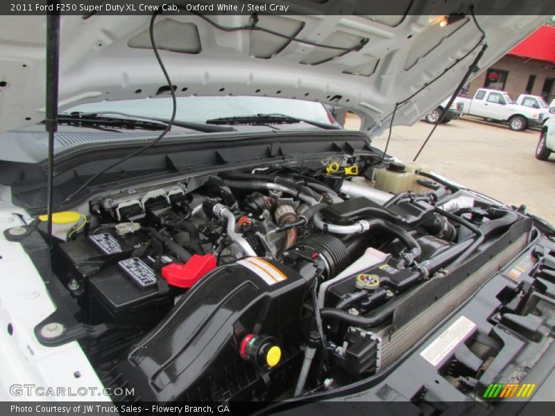 Oxford White / Steel Gray 2011 Ford F250 Super Duty XL Crew Cab